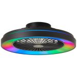 Brilliant Mazzaro Takfläkt Plast Svart 36W 4700lm - 830-865 CCT+RGB | 485mm - Fjärrkontroll Dimbar