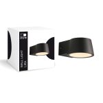D'Lite Vägglampa Lira Svart 7W 600lm 830 Varm Vit | IP54