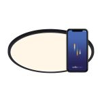 Nordlux Oja Smart 29 Taklampa Metall Svart 15W 1600lm - 827-865 Justerbar Vit | 294mm - Wifi och Blåtooth Dimbar