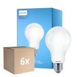 Flerpack 6x Philips Corepro LED Lampa E27 Päron Matt 17.5W 2452lm - 827 Extra Varm Vit | Ersättare 150W