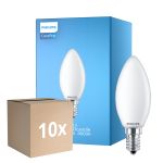 Flerpack 10x Philips Corepro LED Kronljus E14 Matt 6.5W 806lm - 840 Kallvit | Ersättare 60W