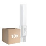 Flerpack 10x Philips CorePro PL-S LED 3.5W - 830 Varm Vit | 2-Stift - Ersättare 7W