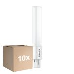Flerpack 10x Philips CorePro PL-S LED 5W - 840 Kallvit | 2-Stift - Ersättare 11W