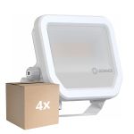 Flerpack 4x Ledvance LED Strålkastare Aluminium Vit 17W 2400lm 100D - 840 Kallvit | IP66 - Symmetrisk