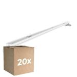 Flerpack 20x Noxion Allmänbruksarmatur Click V2 LED T8 | Passande för 2x 120cm LED Rör