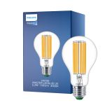 Philips MASTER LED Lampa Ultra Efficient E27 Päron Klar 5.2W 1095lm - 840 Kallvit | Ersättare 75W