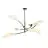 Emibig Taklampa Lotus Stål Svart | Passande för 6x E14 - Max 10W