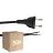 Flerpack 50x Noxion Euro Strömkabel Svart - C7 Europlug + Öppna ändar - 2m - 2 pole 0,75mm2