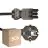 Flerpack 50x Noxion GST-Kompatibel Strömkabel - Kvinnlig + Schuko Europlug - Svart 5m - 3 pole 0.75mm2