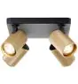 Brilliant Marty Taklampa Aluminium Sandig Svart Guld 20W 1400lm - 830 Varm Vit | Inkl. 4x GU10