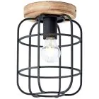 Brilliant Gwen Taklampa Metall Trä Svart | 200mm - Passande för 1x E27