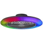 Brilliant Salerno Takfläkt Plast Svart 54W 6800lm - 830-865 CCT+RGB | 577mm - Fjärrkontroll Dimbar