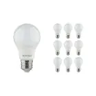 Flerpack 10x Noxion Lucent Classic LED E27 Päron Matt 8W 806lm - 840 Kallvit | Ersättare 60W