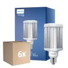 Flerpack 6x Philips TrueForce LED E27 HPL Klar 42W 5700lm 360D - 830 Varm Vit | Ersättare 125W