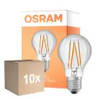 Flerpack 10x Osram Led Star Classic LED E27 Päron Filament Klar 4.9W 470lm - 827 Extra Varm Vit | Ljussensor