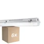 Flerpack 6x Ledvance LED Fukttät Armatur MT Gen 3 IP65 | Passande för 2x120cm LED Rör