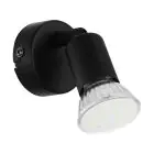 Eglo Vägglampa Buzz-LED Stål Svart 2.8W 250lm - 830 Varm Vit | IP20 - Inkl. 1x GU10