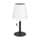 Eglo Bordslampa Montapalma Solar Stål Svart 2W 190lm - 830 Varm Vit | IP54 - Dimbar - USB-C